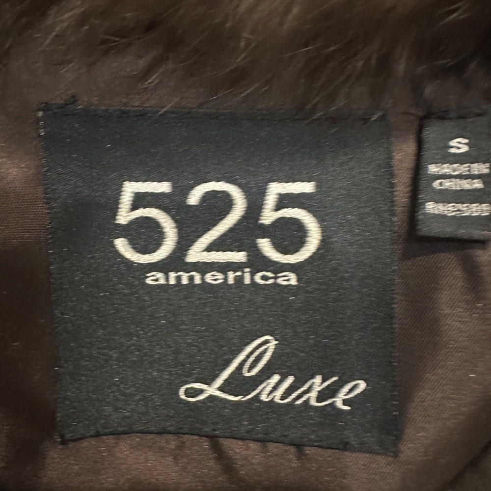 525 America Revolve Women’s Natural Rabbit Fur Brown Vest Small - Picture 5 of 13